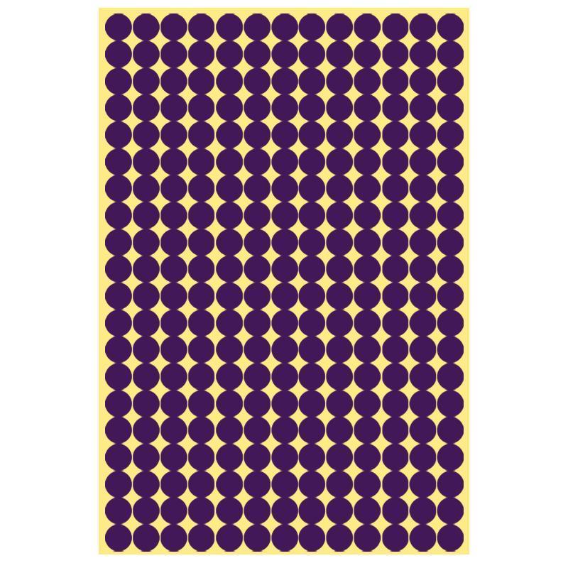 8/13/25/50mm Colour Sticker Dots Adhesive Round Labels Circular Scrapbooking Purple - 25mm 40 Dots - 5 Sheets