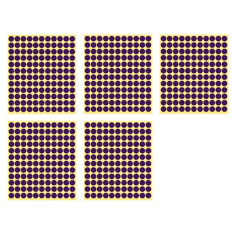 8/13/25/50mm Colour Sticker Dots Adhesive Round Labels Circular Scrapbooking Purple - 25mm 40 Dots - 5 Sheets