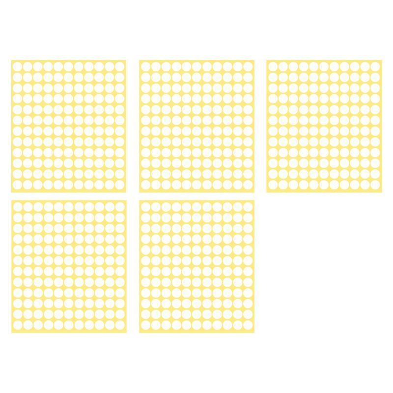 8/13/25/50mm Colour Sticker Dots Adhesive Round Labels Circular Scrapbooking White - 13mm 132 Dots - 5 Sheets