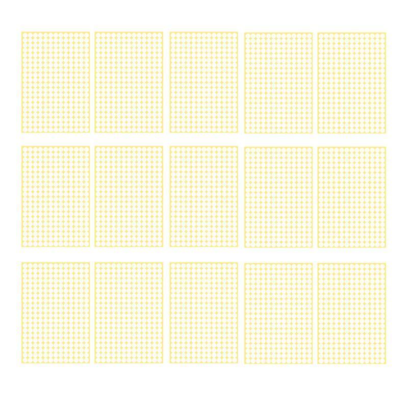 8/13/25/50mm Colour Sticker Dots Adhesive Round Labels Circular Scrapbooking White - 25mm 40 Dots - 5 Sheets