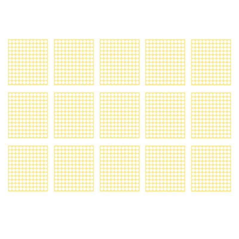 8/13/25/50mm Colour Sticker Dots Adhesive Round Labels Circular Scrapbooking White - 25mm 40 Dots - 5 Sheets