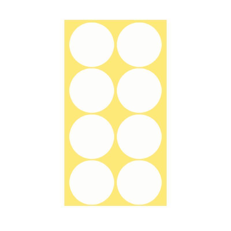 8/13/25/50mm Colour Sticker Dots Adhesive Round Labels Circular Scrapbooking White - 25mm 40 Dots - 5 Sheets