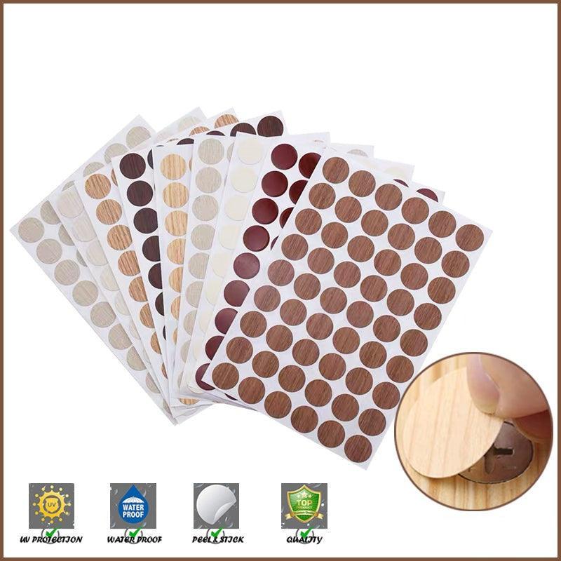 54 X Self Adhesive Decorative Screw Cover Caps Holes Cams Furniture Kitchen 20mm - PC 155