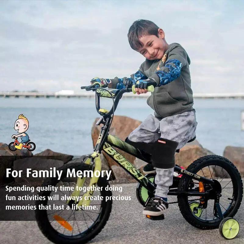 Aolikes Kid Knee Pad Crash Proof Antislip Basketball Skating Protector M Size - Black