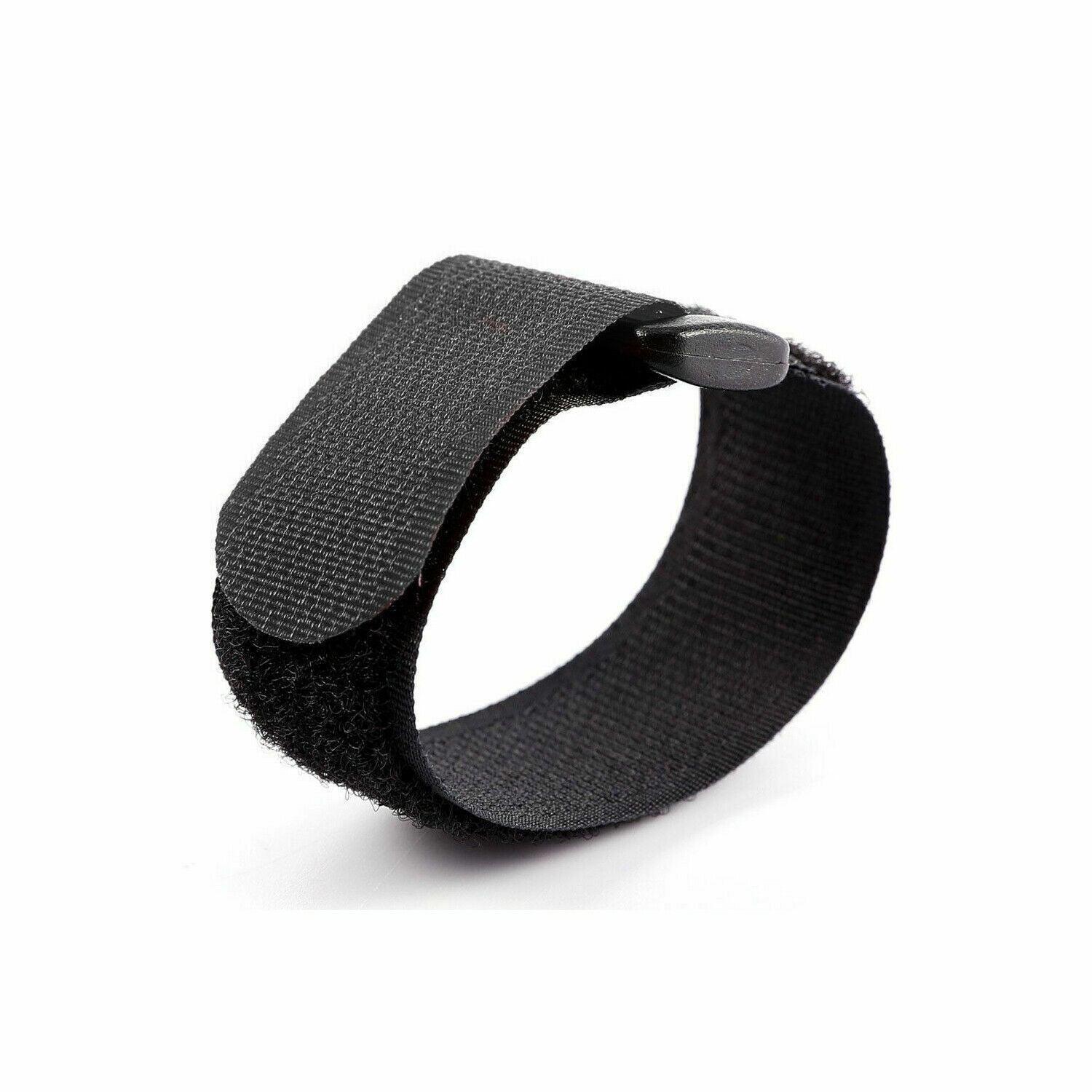 Magic Cable Ties Reusable Winder Coded Organiser Cords Hook Loop Black - 20*200mm  10PCS