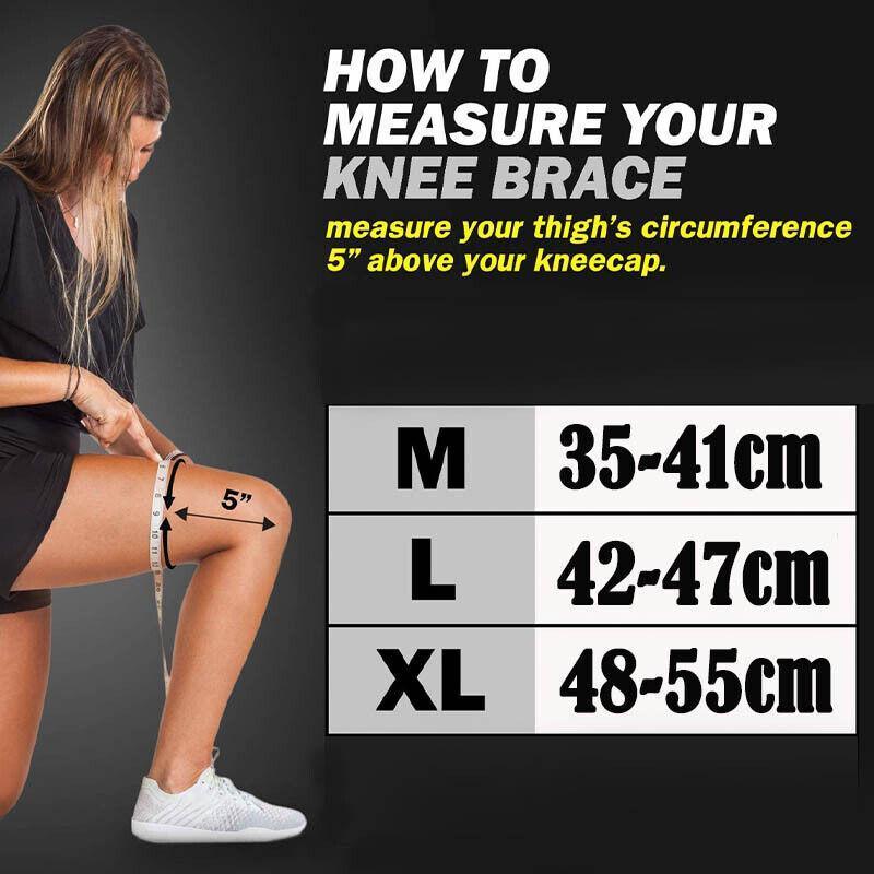 Aolikes Compression Knee Brace Full Leg Sleeve Support Thigh High Sports Gym Au - L
