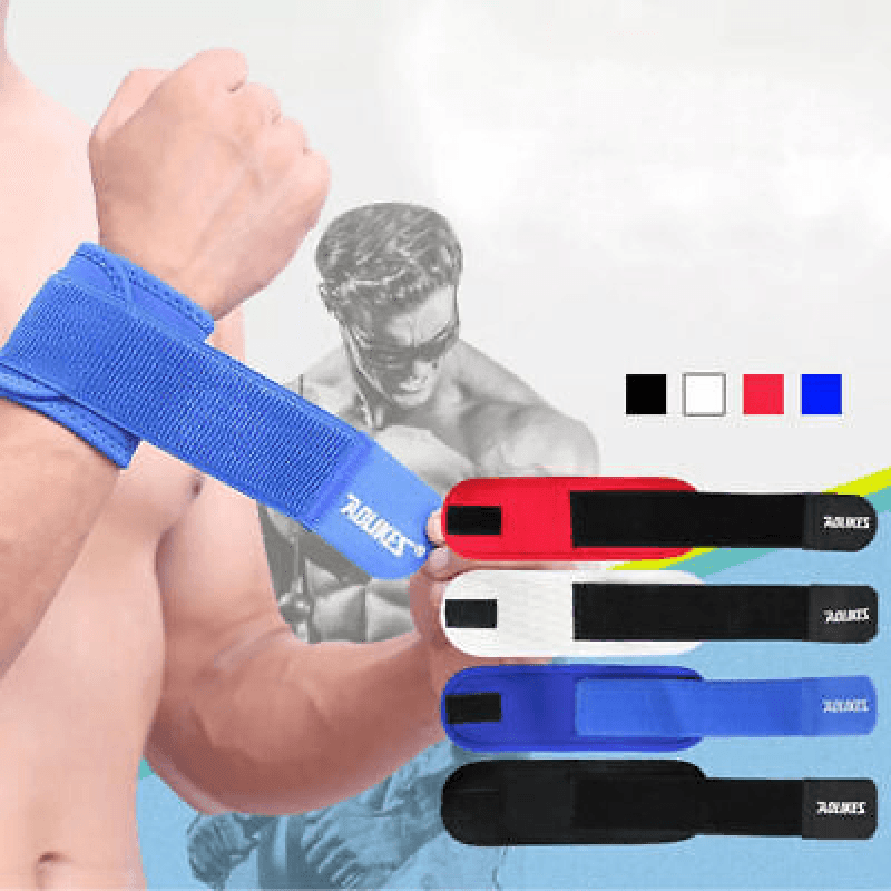 Aolikes Adjustable Sports Gym Wrist Support Brace Wrap Band Wristband Strap Au - Blue