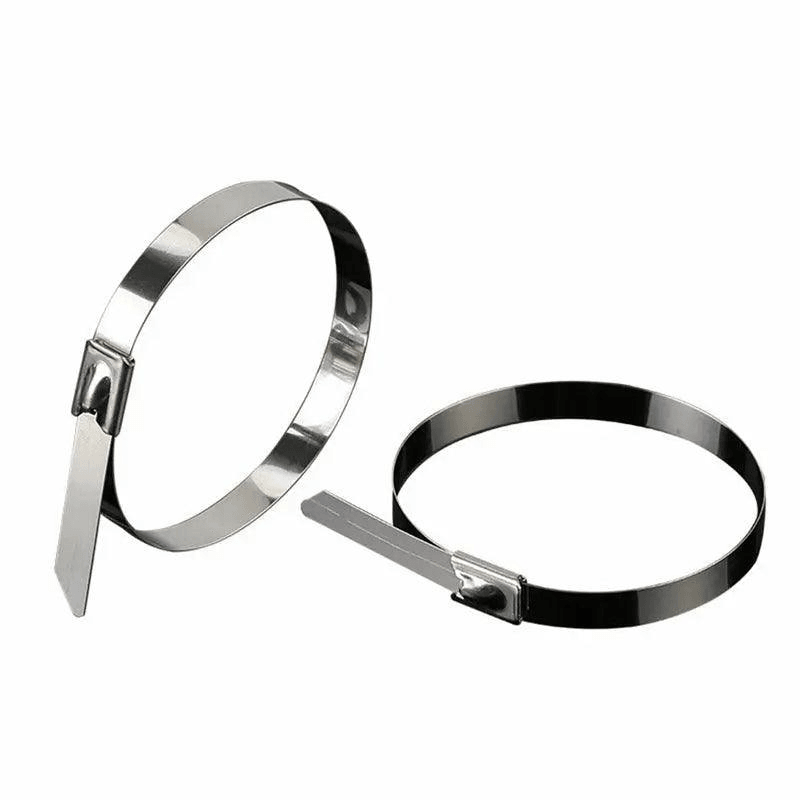 20X Stainless Steel Cable Ties S304 Marine Grade Zip Strap Locking Wrap 100-800Mm - 4.6*200mm