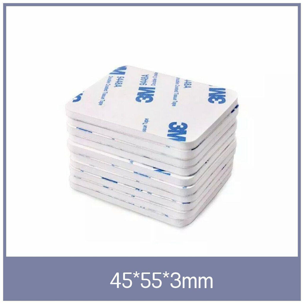 Square 55 x 45 x 3mm 3M Double Sided Foam Sticker Tape Self Adhesive Pads - 8pcs