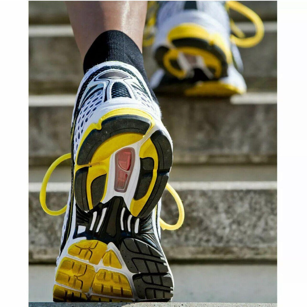 Foot Sleeve Plantar Fasciitis Compression Socks Achy Swelling Heel Ankle Black&Orange - L/XL