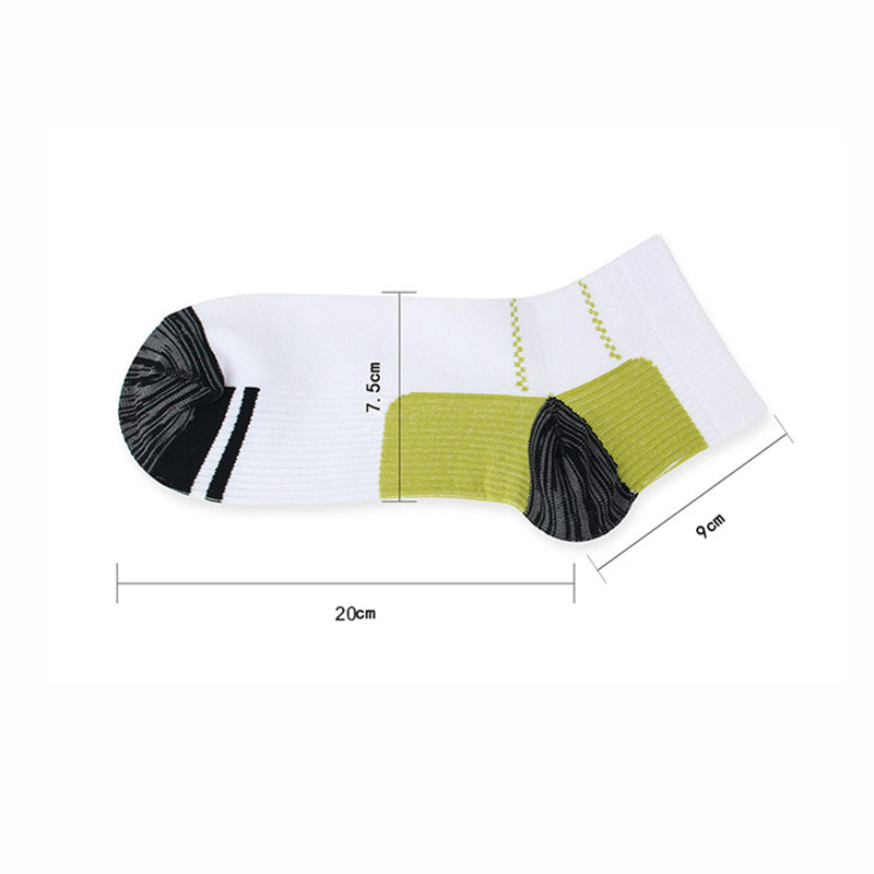L XL Ankle Compression Socks for Foot Support and Daily Comfort Unisex - White-Grey
