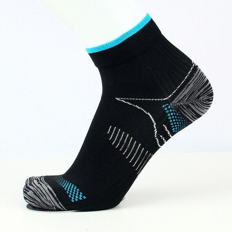 L XL Ankle Compression Socks for Foot Support and Daily Comfort Unisex - White-Grey