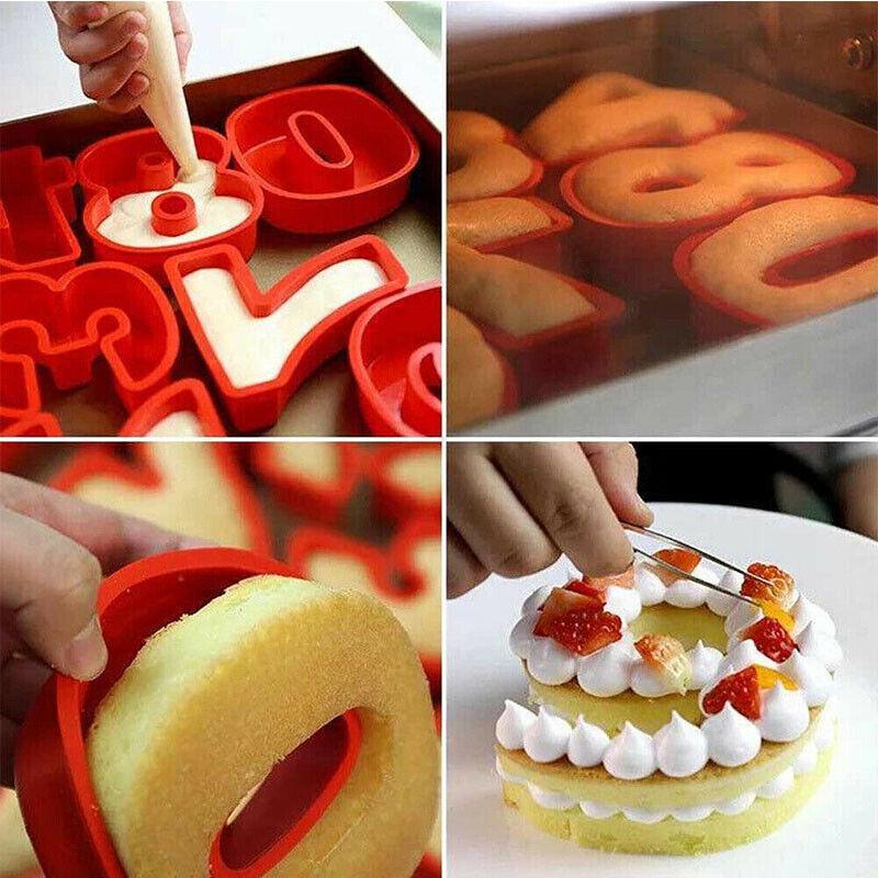 10 Inch Silicone Number Cake Mould Birthday Baking Pan Fondant Tools - 2