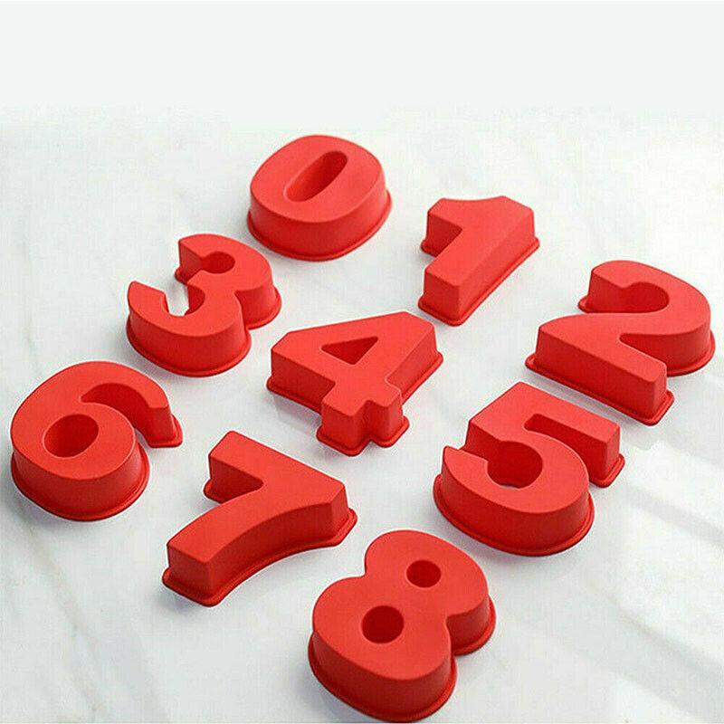 10 Inch Silicone Number Cake Mould Birthday Baking Pan Fondant Tools - 3