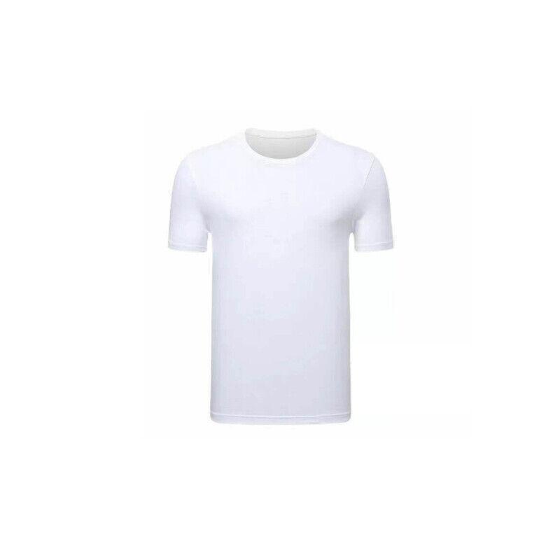 Men T-shirt Plain Blank Heavy Cotton Basic Tee Short Sleeve Large S - 5XL White - 3XL