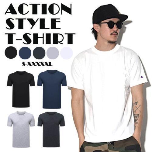 Men T-shirt Plain Blank Heavy Cotton Basic Tee Short Sleeve Large S - 5XL White - S