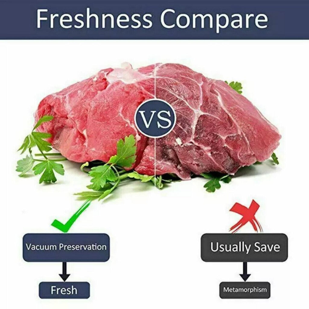 1-10x Commercial Heat-Resistant Vacuum Sealer Rolls for Food Storage - 2 Rolls (22cm x 5m)