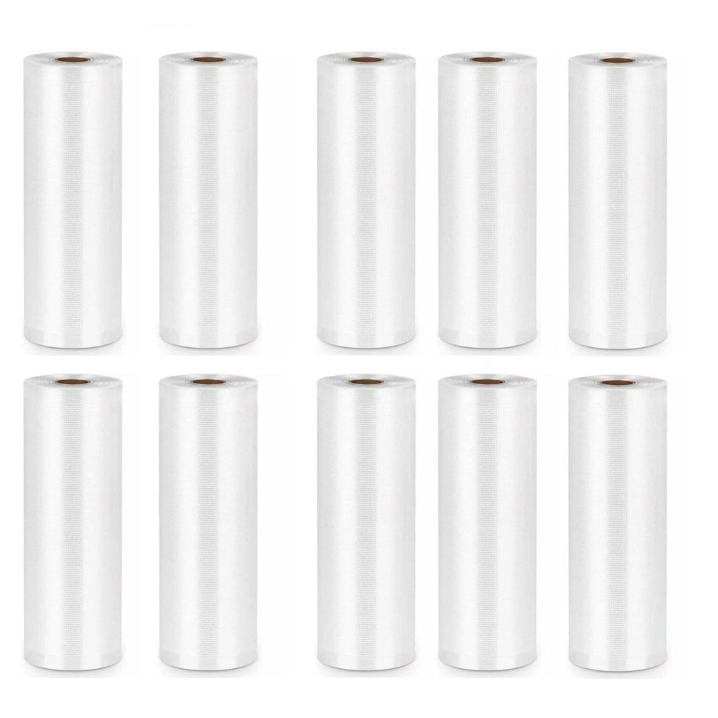 1-10x Commercial Heat-Resistant Vacuum Sealer Rolls for Food Storage - 2 Rolls (22cm x 5m)