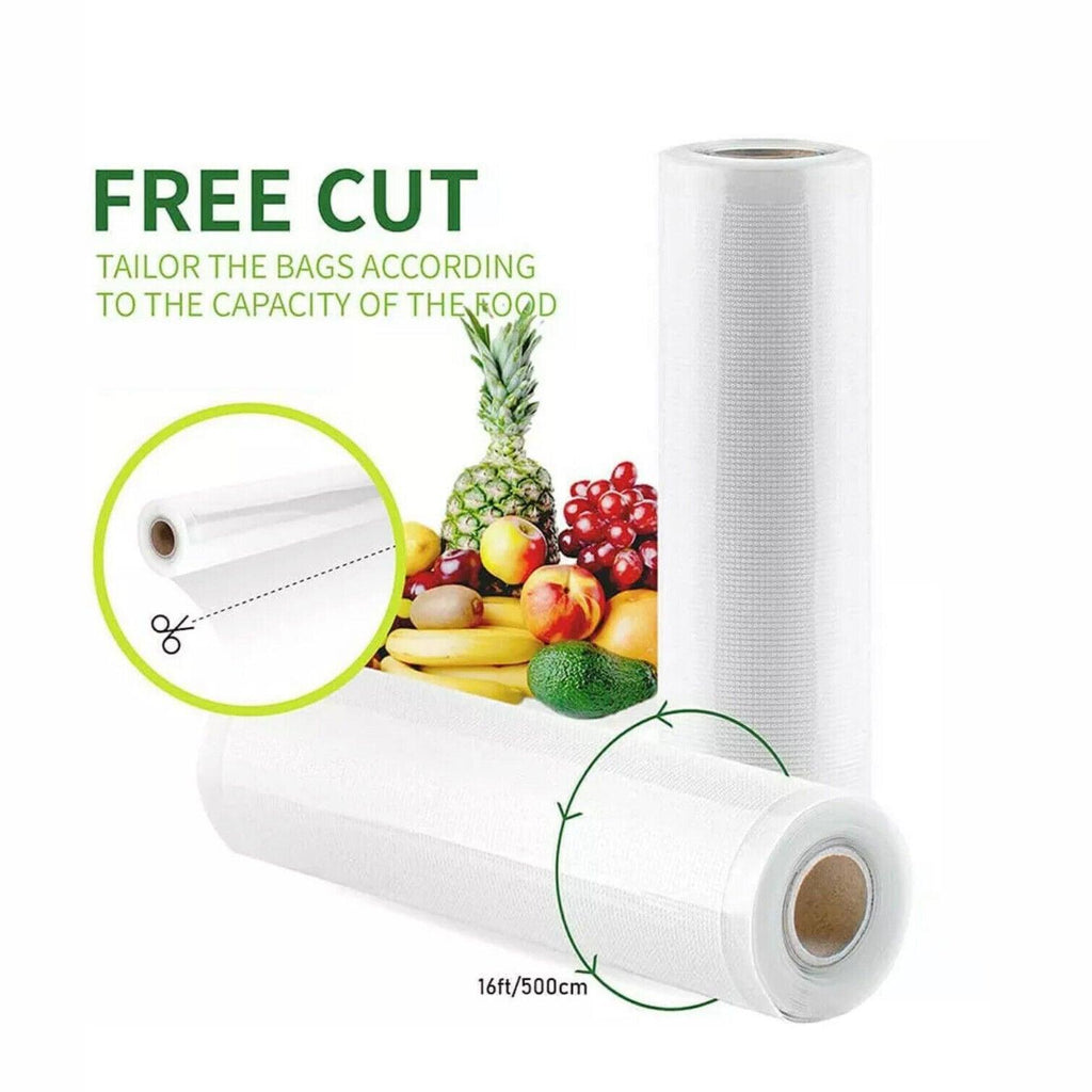 1-10x Commercial Heat-Resistant Vacuum Sealer Rolls for Food Storage - 2 Rolls (32cm x 5m)