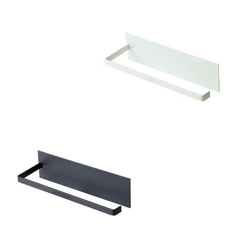 Self-Adhesive Paper Towel Holder Rack for Kitchen Rolls and Wrap Storage - White x 1 unit
