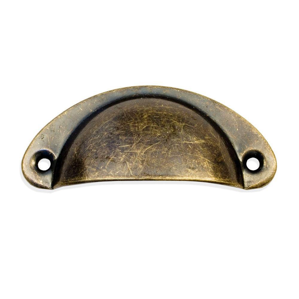 6X Cupboard Door Cabinet Cup Drawer Furniture Retro Antique Pull Shell Handle - Black