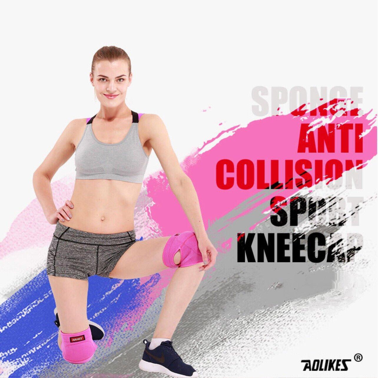AOLIKES® Knee Pad Crashproof Antislip Brace Leg Sleeve Protector Guard Support M - Pink M *1 Pair