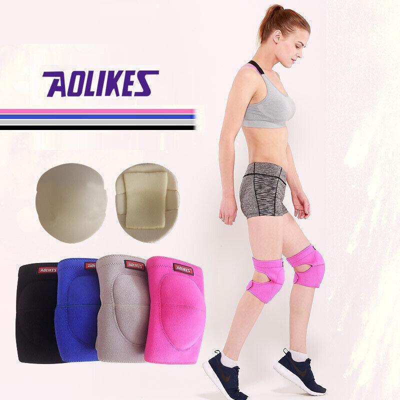 AOLIKES® Knee Pad Crashproof Antislip Brace Leg Sleeve Protector Guard Support L - Pink L *1 Pair