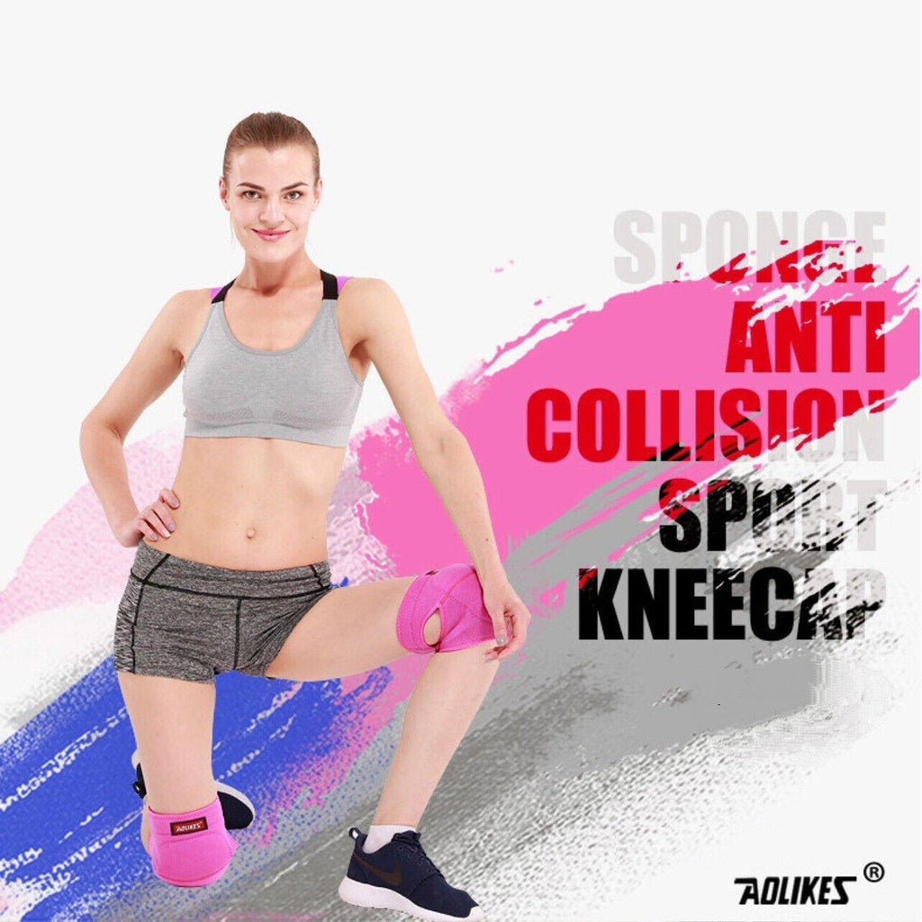 AOLIKES® Knee Pad Crashproof Antislip Brace Leg Sleeve Protector Guard Support M - Black M *1 Pair