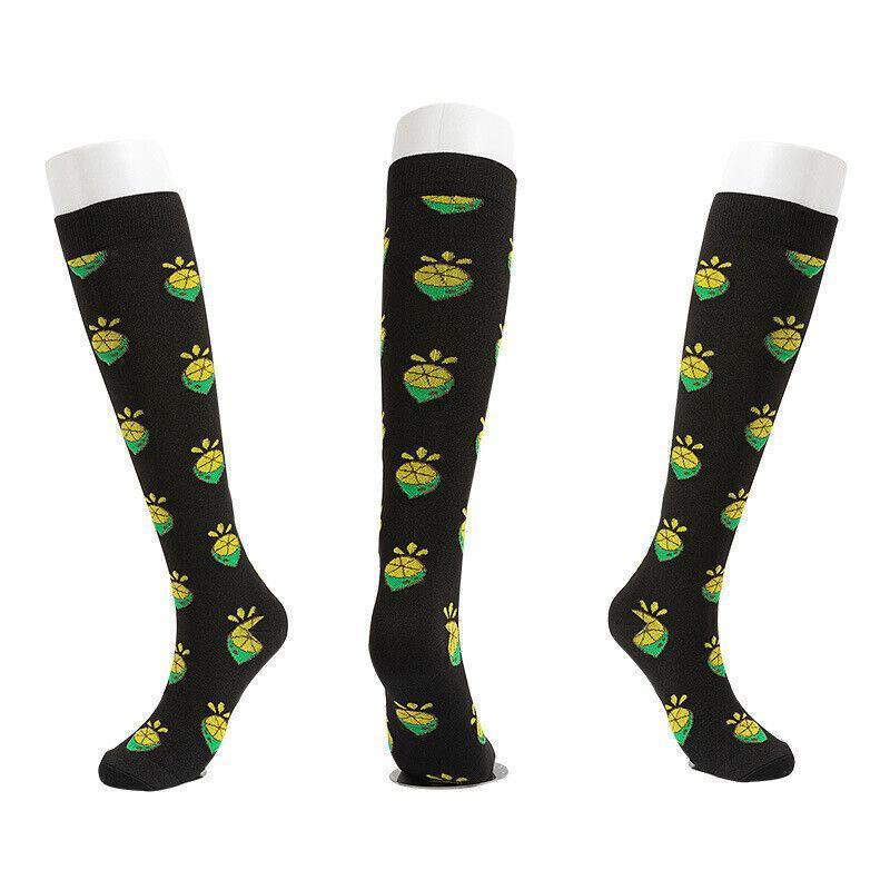 S/M Size Compression Socks Women Men Adult Medical Nursing Travel Stocking - Black Heart