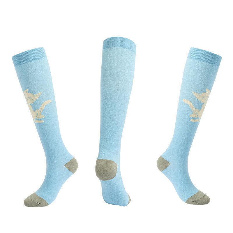 L/XL Size Compression Socks Unisex Adult Nursing Travel Stocking Sport - Cat