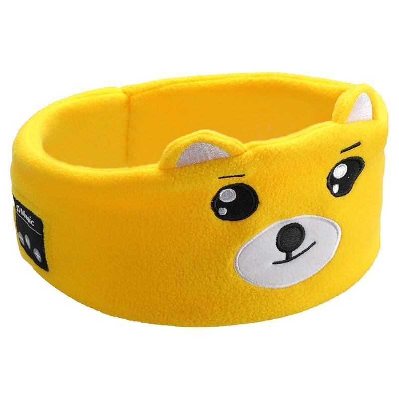 Cute Bluetooth Headband Headphones Wireless Sleep Music Mask with Mic - Grey-Hippo