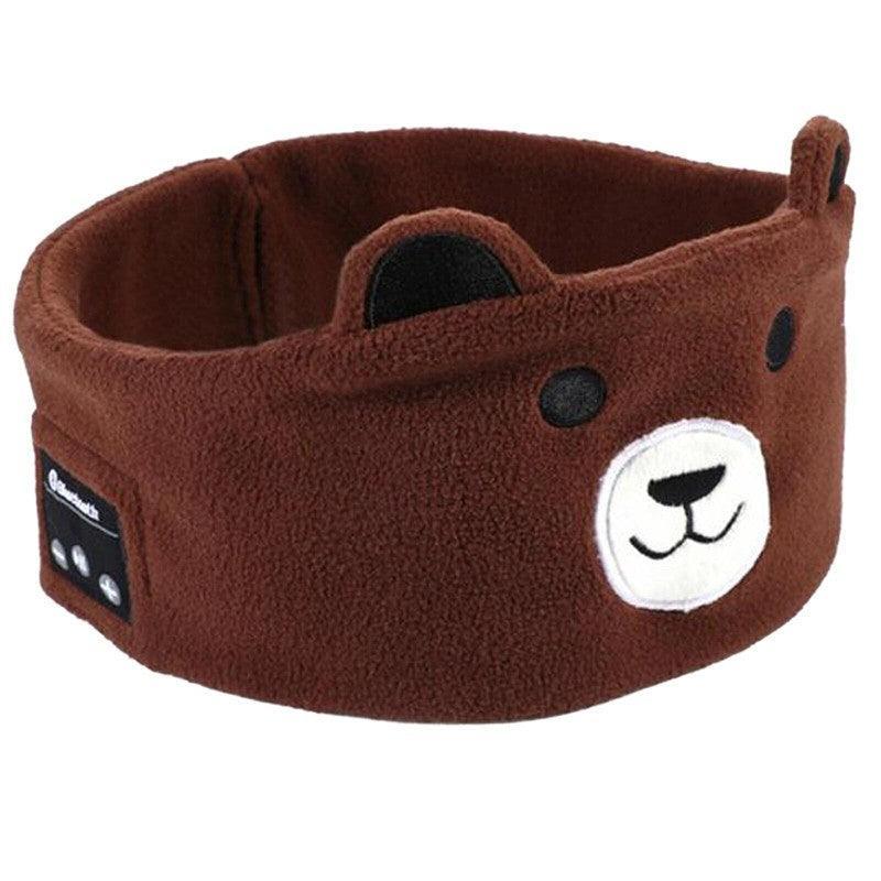 Cute Bluetooth Headband Headphones Wireless Sleep Music Mask with Mic - Grey-Hippo