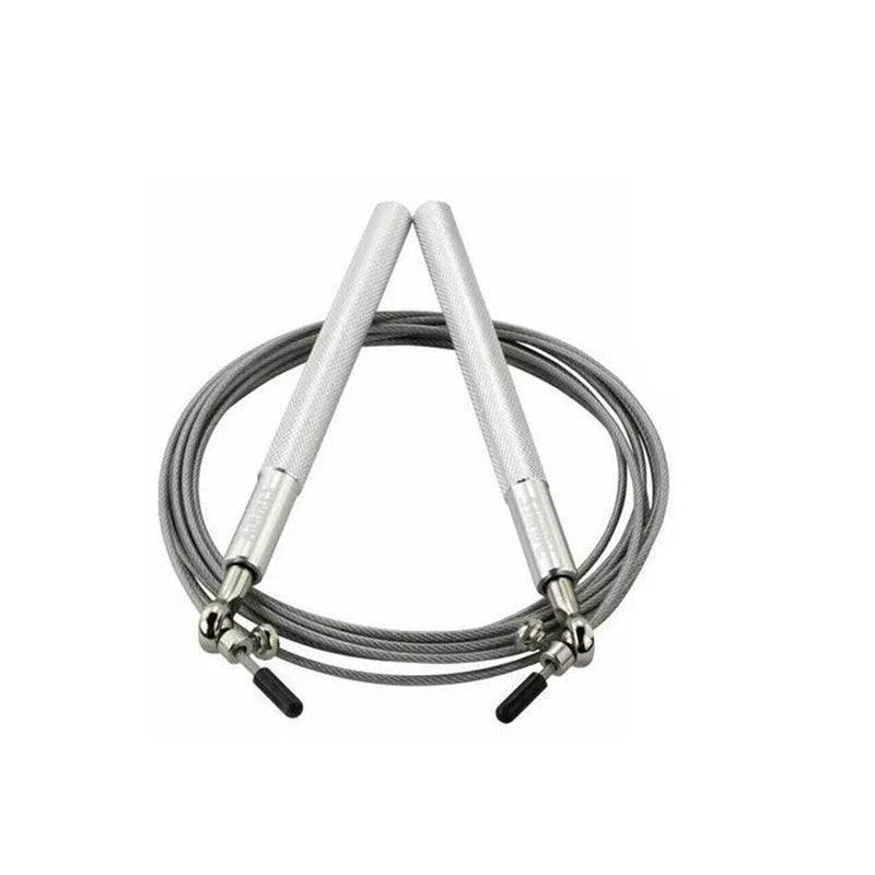 Aolikes Adjustable High Speed Steel Skipping Jump Rope Dual Bearings Gym Boxing - Black