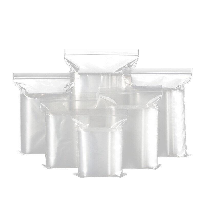 100PCS 100micron Bulk Clear Resealable PE Plastic Zip Bags - 6*9CM