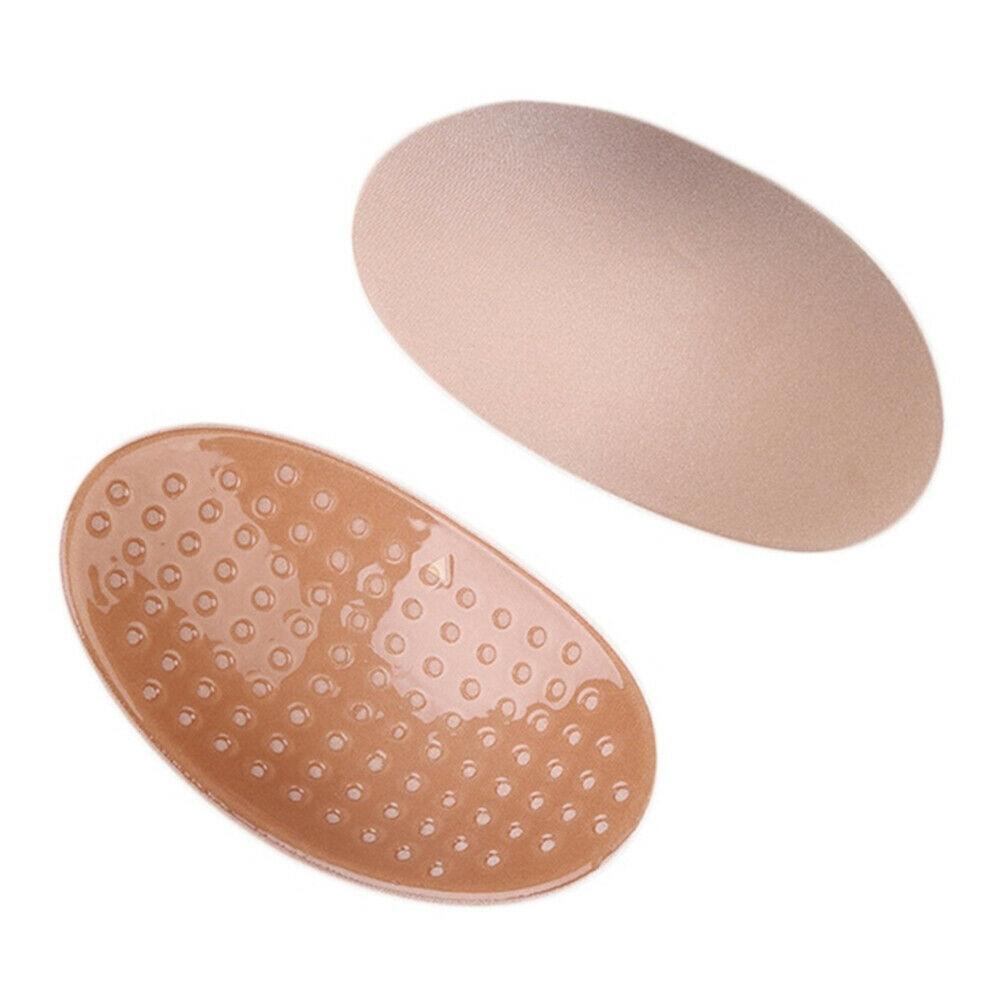 2Pcs Soft Anti-Slip Invisible Shoulder Pads Naturally Increased Silicone /Sponge - Beige (Silicone)
