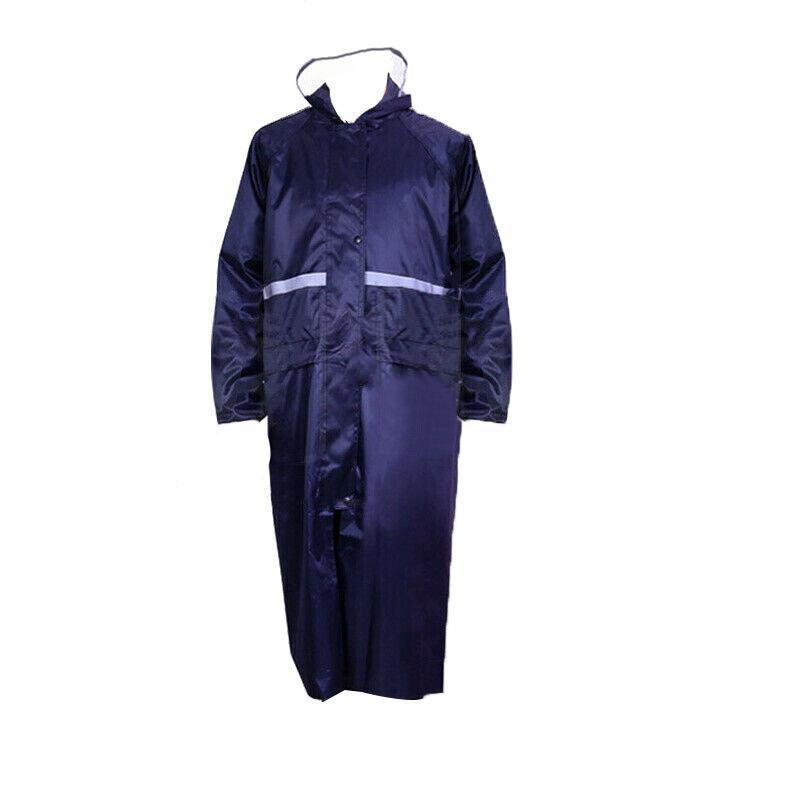 Unisex Waterproof Raincoat L Size Lightweight Hooded Long Work Outdoor Overcoat - Yellow