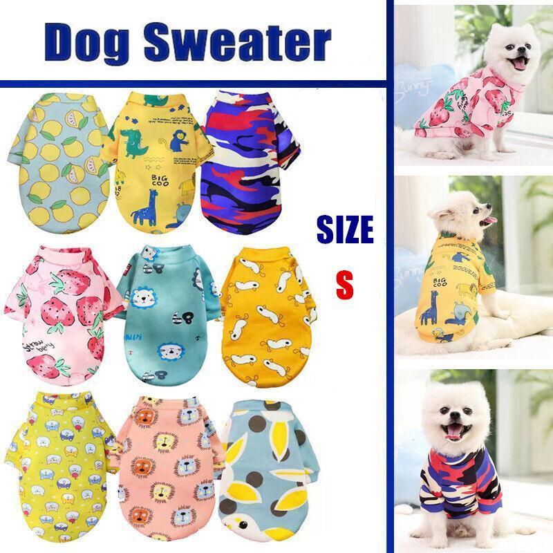 S Size Cute Pet Dog Warm Jumper Sweater Clothes Cat Knitwear Knitted Coats Winter - Pink Lion
