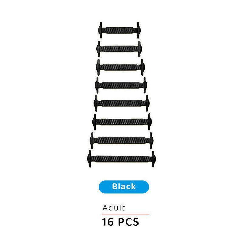 No Tie Elastic Silicone Shoe Laces 16PCS Shoelaces for Sneakers and Runners - Colours 16PCS