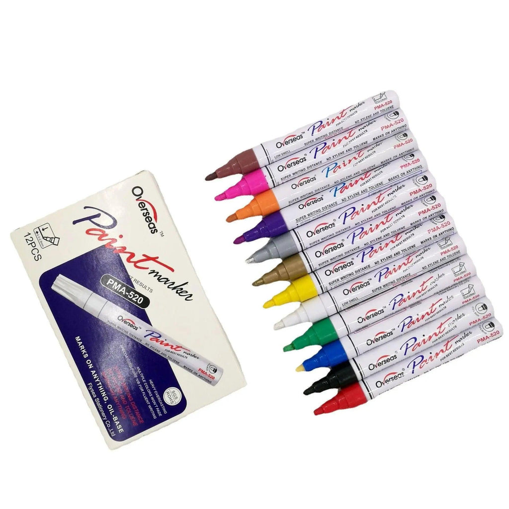 Multicolour Permanent Paint Marker Pens for Tyre Metal Glass Rubber - Green