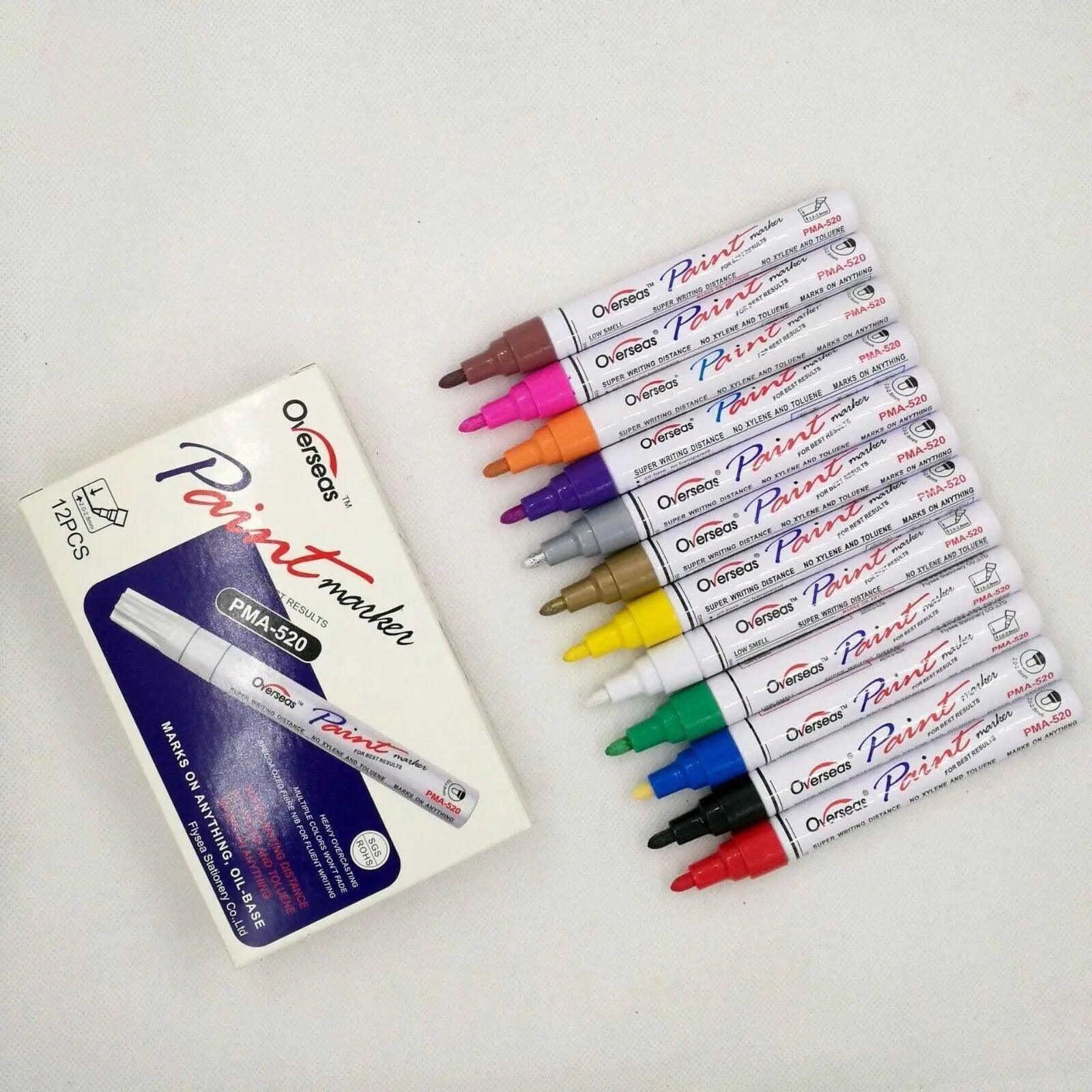 Multicolour Permanent Paint Marker Pens for Tyre Metal Glass Rubber - Green