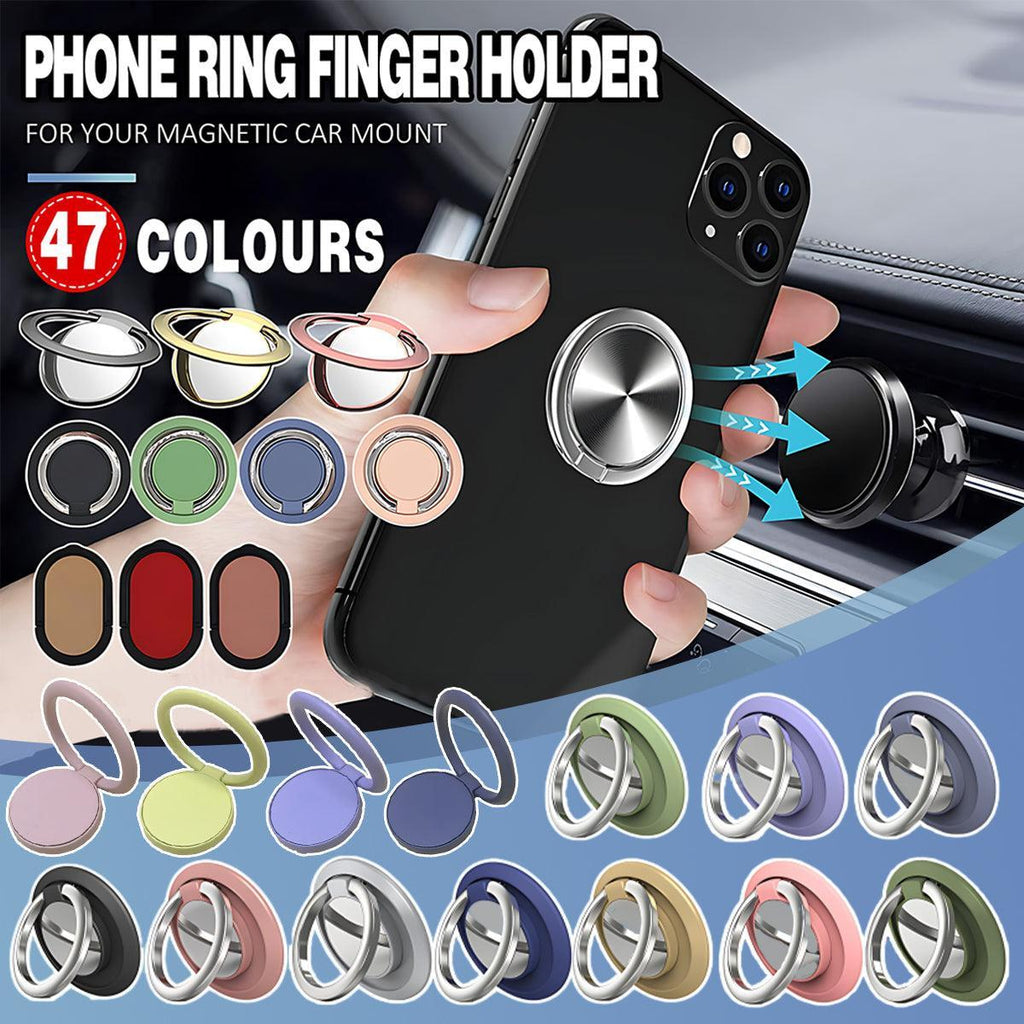 Iring Phone Ring Finger Holder Stand Car Mount Hook For Iphone Ipad Mobile Grip - A8- Purple