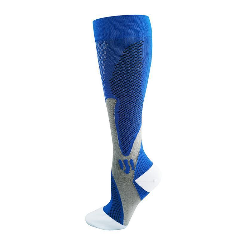 Copper Compression Socks for Running Travel Sports Anti Fatigue Support S/M Unisex - Blue