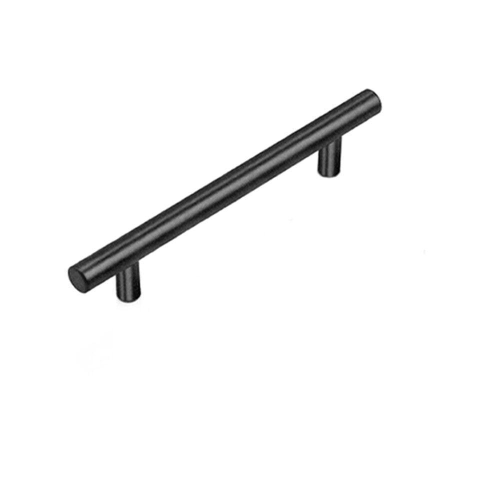 1pcs Black Kitchen Cabinet Door Handles Matte Black Stainless Steel Door Drawer Pull T Bar - 200mm/128mm
