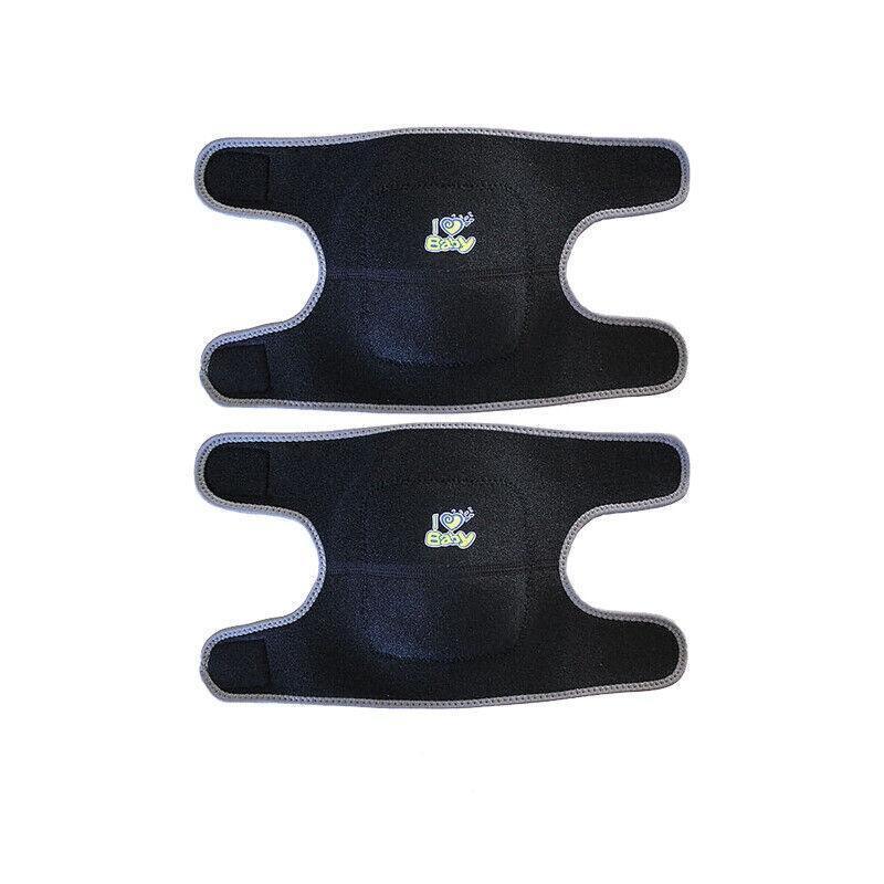 S Size Kid Knee Pad Crash Proof Antislip Basketball Dance Skating Protector - Black+Grey