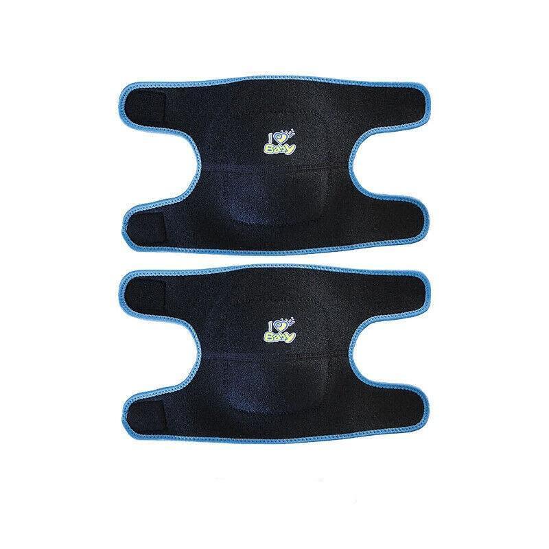 S Size Kid Knee Pad Crash Proof Antislip Basketball Dance Skating Protector - Black+Grey