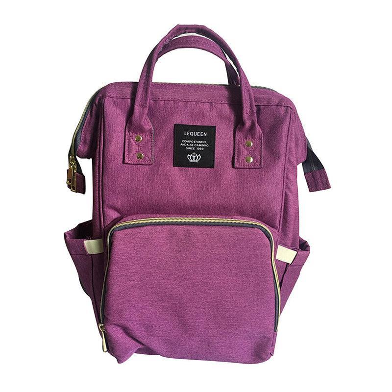 Luxury Multifunctional Diaper Nappy Backpack Maternity Mummy Changing Bag - Pink Gray