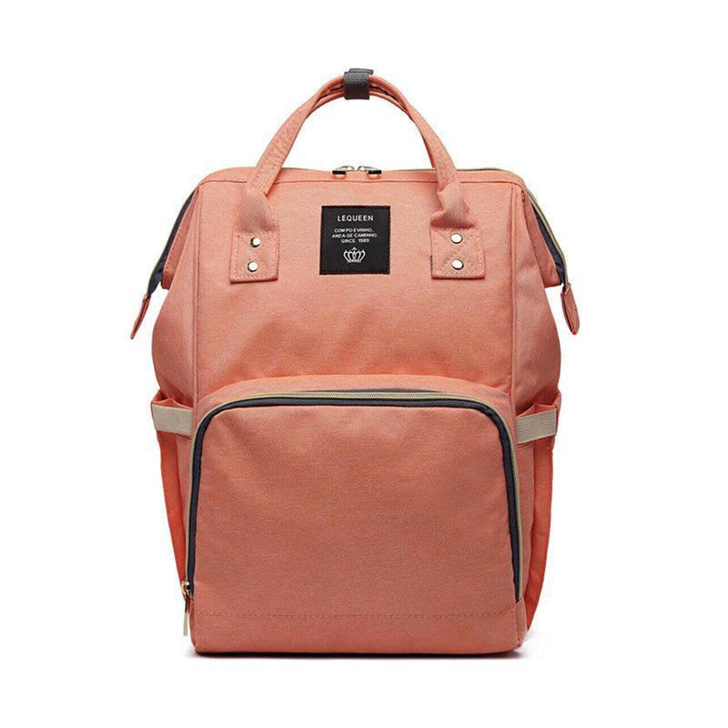 Luxury Multifunctional Diaper Nappy Backpack Maternity Mummy Changing Bag - Tangerine Pink
