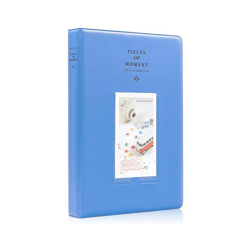 128 Pockets Album Case Storage For Polaroid Photo FujiFilm Camera Film - Lake Blue