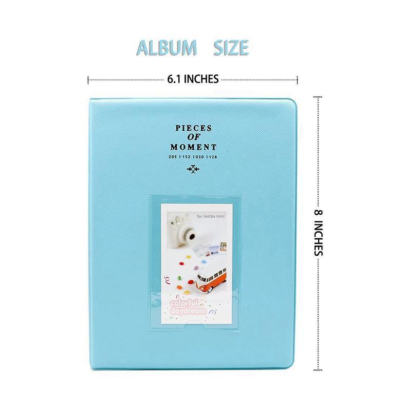 128 Pockets Album Case Storage For Polaroid Photo FujiFilm Camera Film - Beige