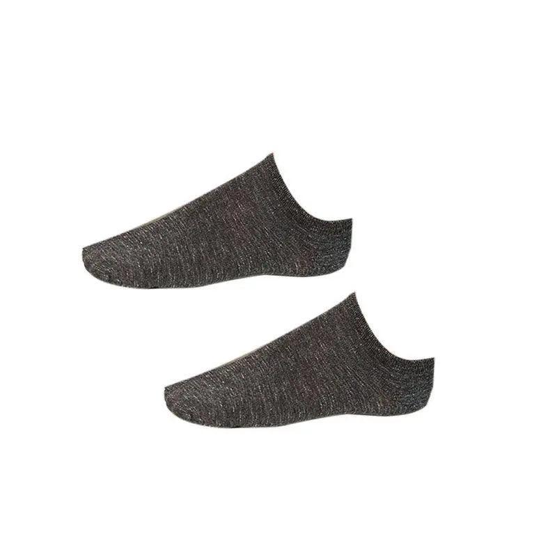 5X Pairs Low Cut Socks Cotton Soft Breathable Non-Slip Casual Ankle - Black (5 Pairs)